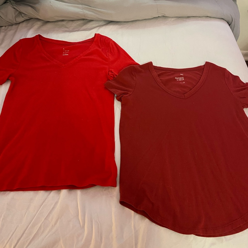 Two red  tops (CAN BE SOLD SEPARATELY)